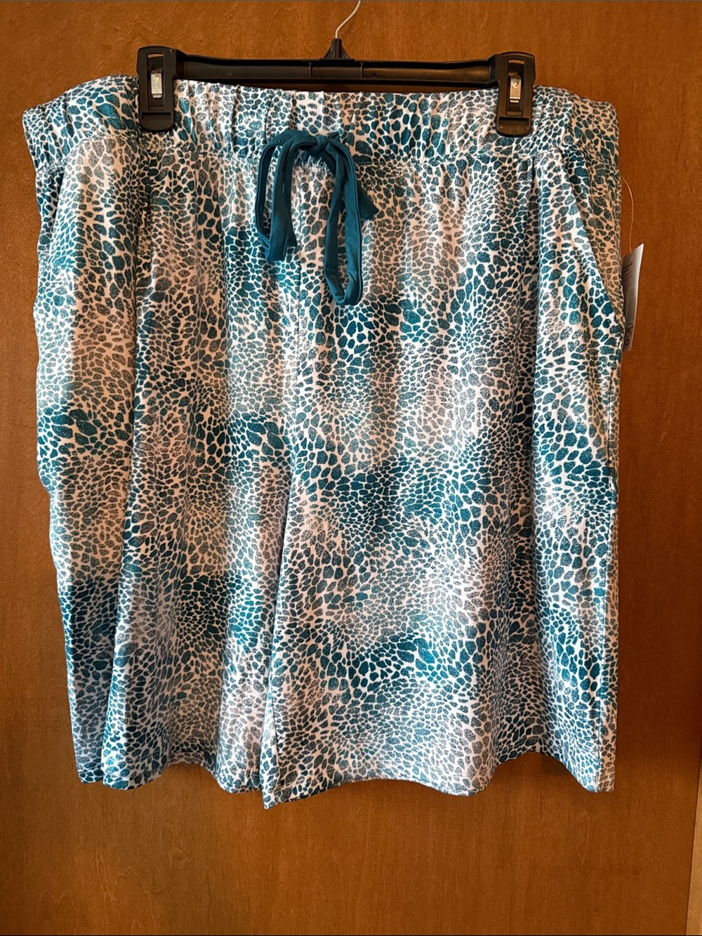 NWT Jockey Teal and White Printed Pajama Shorts